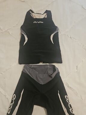 Orca Black & Gray Triathlon Top and Shorts Size XS